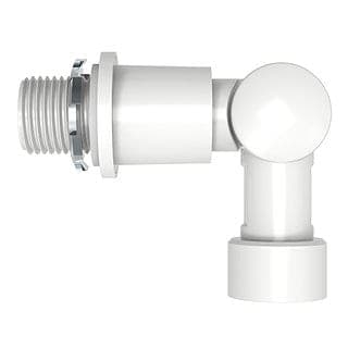 White L Connector with Sensor Receptacle