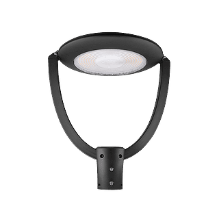 EDA-PT Post Top, DB (Double Arm), Type V-90D, 150L MW 150-125-100W, MK 30-40-50K, 120-347V Auto-Sensing Driver, Black, 0-10V Dim. SCR (Shorting Cap and Receptacle for PC).