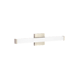 Rigid Wall Sconce / Vanity, 2FT, 24W (1700lm), Selectable 5CCT (27-30-35-40-50), CRI 90, 50,000hrs, Dimmable, Square, Brush Nickel